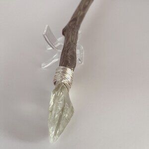 Handmade Prasiolite Wand - "The Psychic Heart" (Reiki Infused) *One of a Kind*